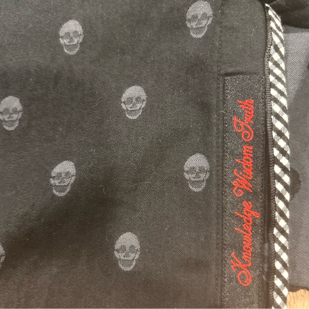 Robert Graham mens skull Pattern button up black Shirt Size 2XL Taylored fit fun - Picture 15 of 16